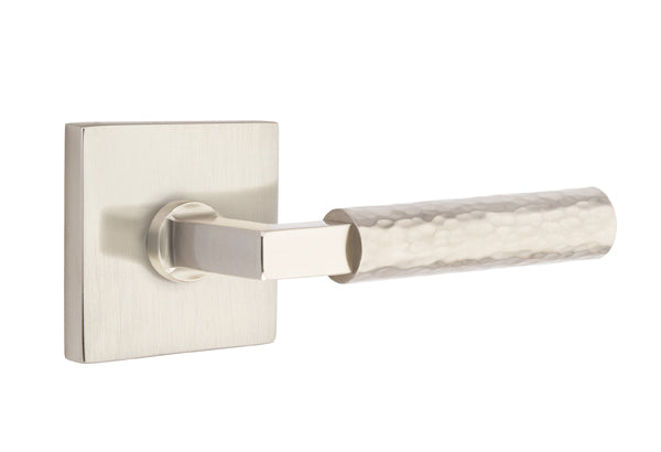 Emtek Select L Square Hammered Lever Square Rosette