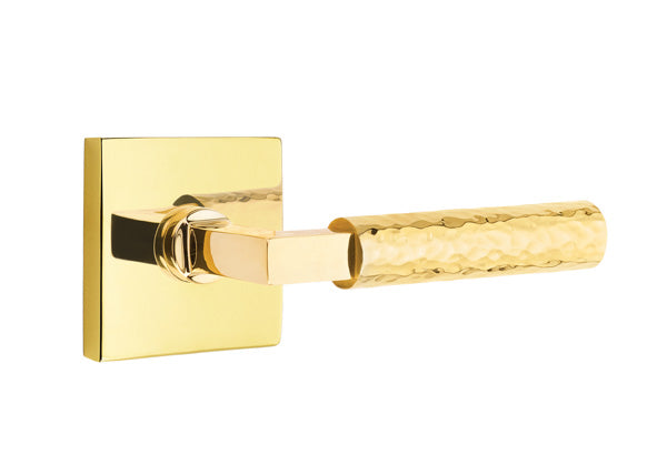 Emtek Select L Square Hammered Lever Square Rosette