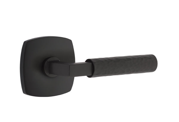Emtek Select L Square Hammered Lever Urban Modern Rosette