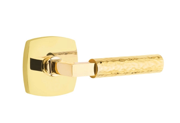 Emtek Select L Square Hammered Lever Urban Modern Rosette