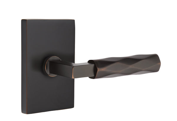 Emtek Select L Square Tribeca Lever Modern Rectangular Rosette