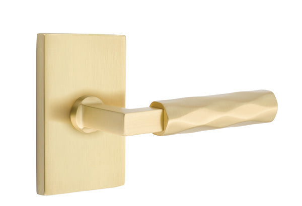 Emtek Select L Square Tribeca Lever Modern Rectangular Rosette