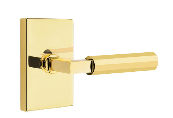 Emtek Select L Square Faceted Lever Modern Rectangular Rosette