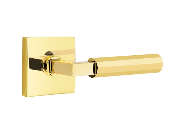 Emtek Select L Square Faceted Lever Square Rosette