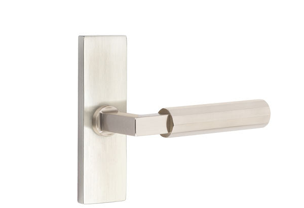 Emtek Stretto Narrow Trim Locksets with L-Square Faceted Lever