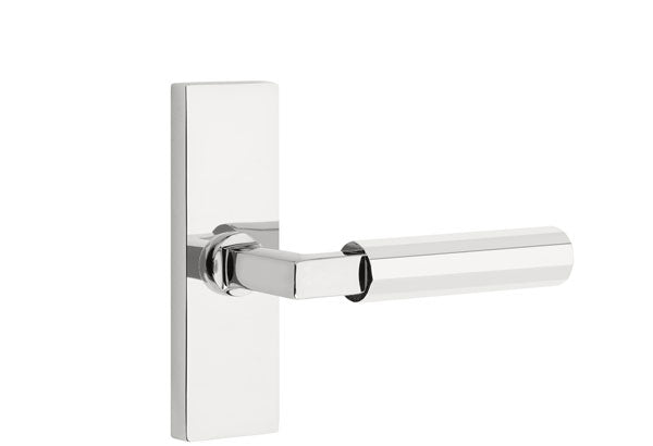 Emtek Stretto Narrow Trim Locksets with L-Square Faceted Lever