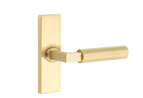 Emtek Stretto Narrow Trim Locksets with L-Square Faceted Lever