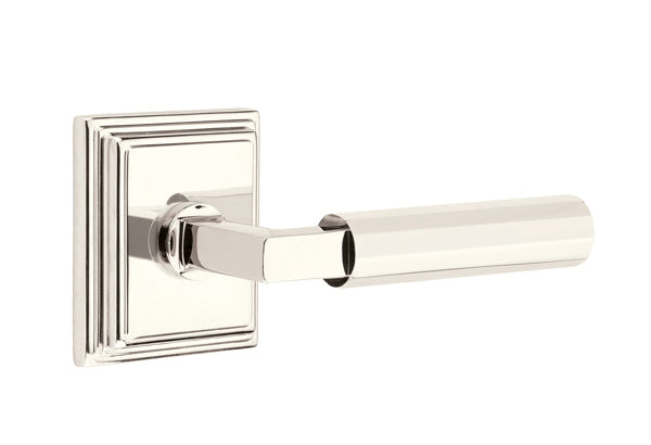 Emtek Select L Square Faceted Lever Wilshire Rosette