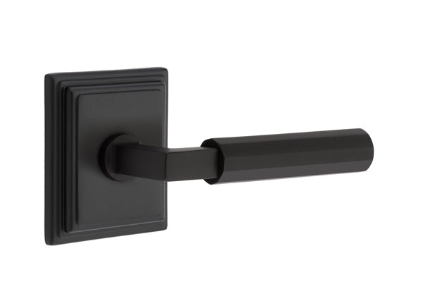 Emtek Select L Square Faceted Lever Wilshire Rosette