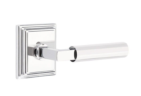 Emtek Select L Square Faceted Lever Wilshire Rosette