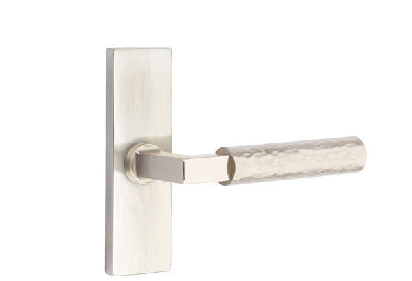 Emtek Stretto Narrow Trim Locksets with L-Square Hammered Lever