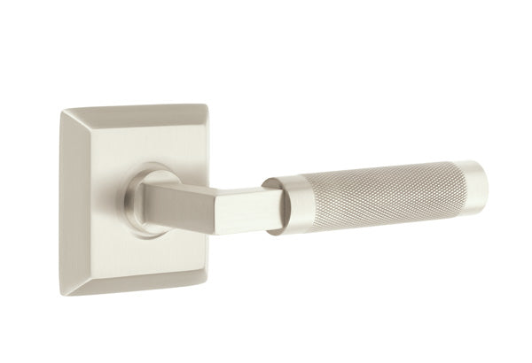 Emtek Select L Square Knurled Lever Quincy Rosette