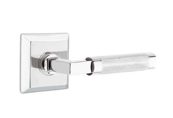 Emtek Select L Square Knurled Lever Quincy Rosette