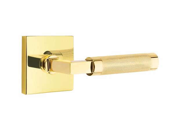 Emtek Select L Square Knurled Lever Square Rosette