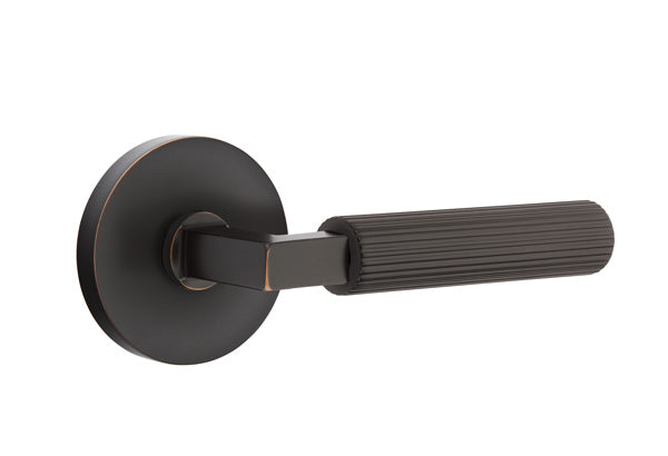 Emtek Select L Square Straight Knurled Lever Disk Rosette