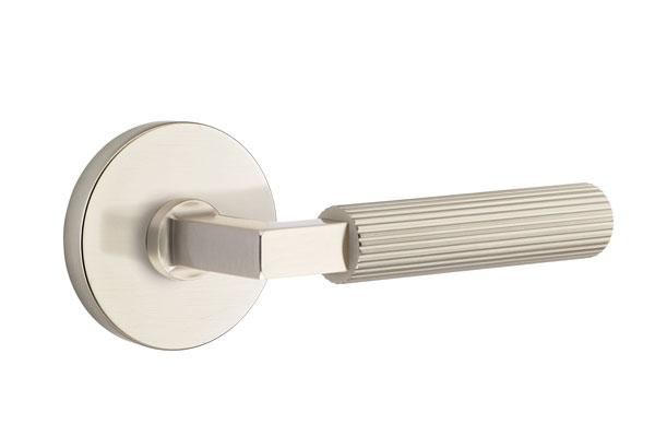 Emtek Select L Square Straight Knurled Lever Disk Rosette
