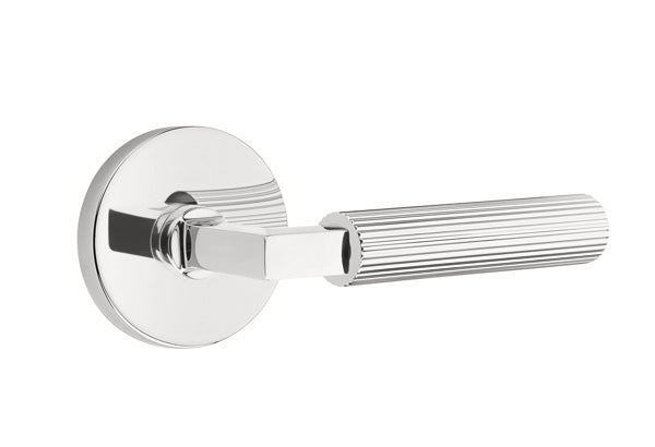 Emtek Select L Square Straight Knurled Lever Disk Rosette
