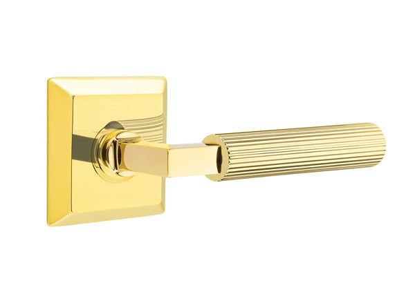 Emtek Select L Square Straight Knurled Lever Quincy Rosette