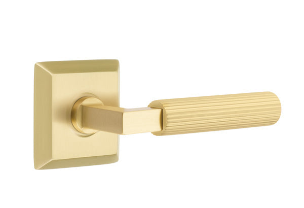 Emtek Select L Square Straight Knurled Lever Quincy Rosette
