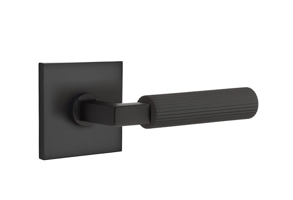 Emtek Select L Square Straight Knurled Lever Square Rosette