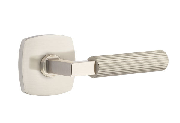Emtek Select L Square Straight Knurled Lever Urban Modern Rosette
