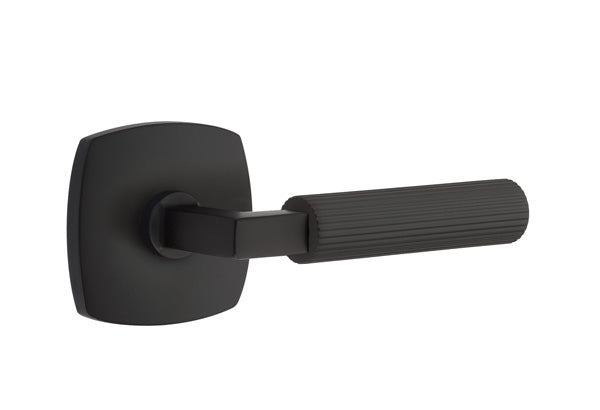 Emtek Select L Square Straight Knurled Lever Urban Modern Rosette