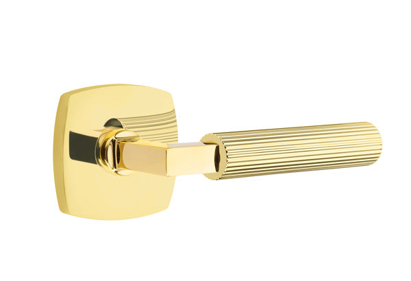 Emtek Select L Square Straight Knurled Lever Urban Modern Rosette