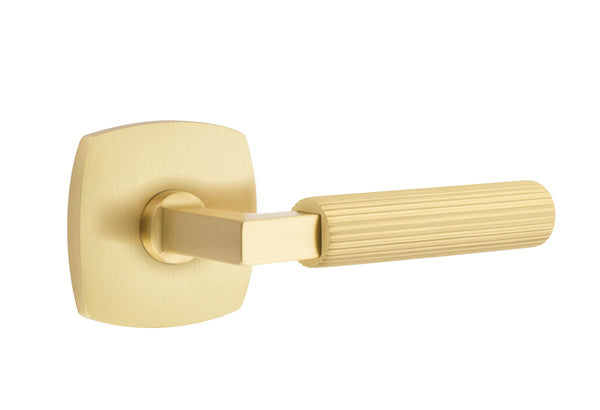 Emtek Select L Square Straight Knurled Lever Urban Modern Rosette