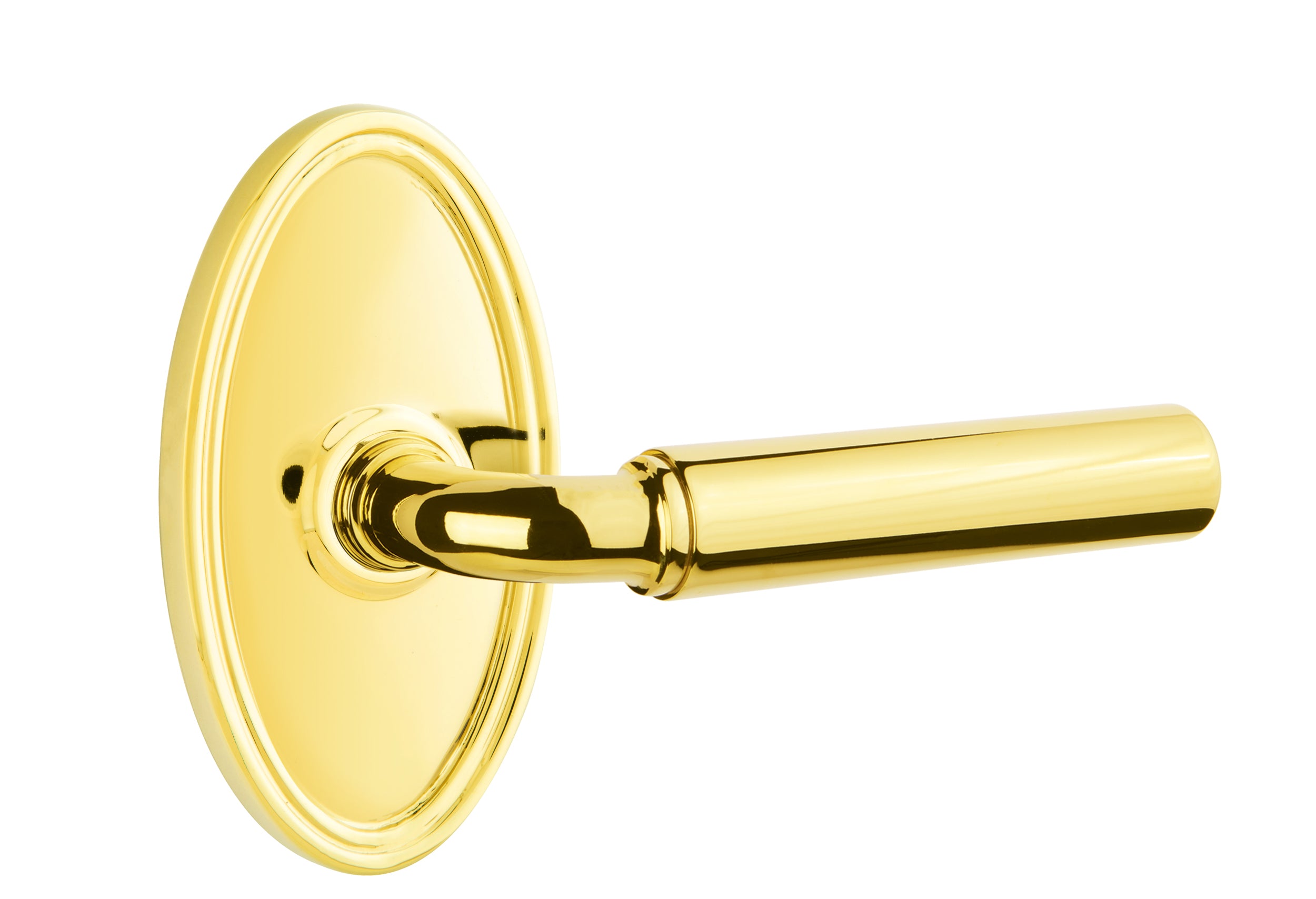 Emtek Manning Lever with Oval Rosette - Classic Brass