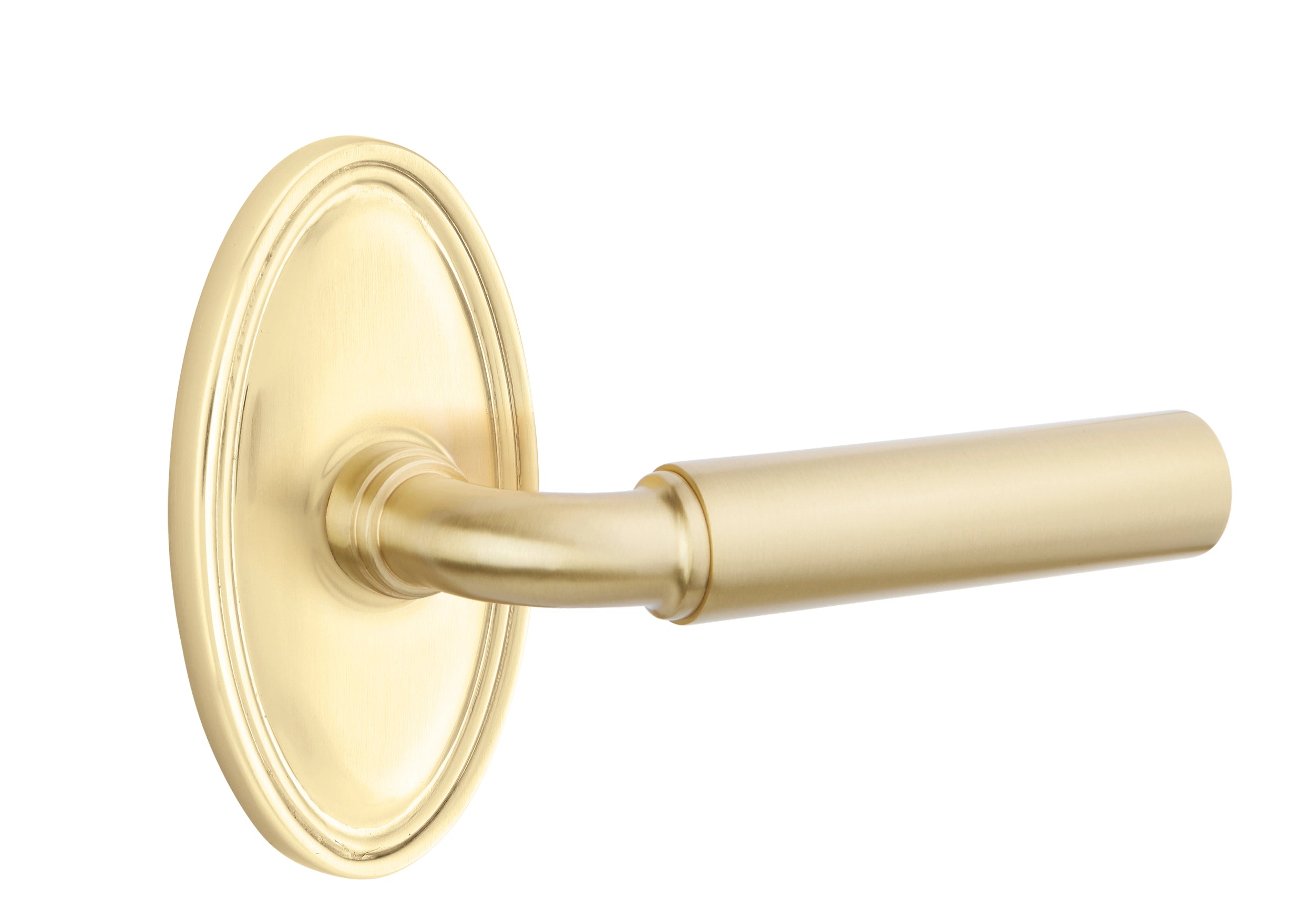 Emtek Manning Lever with Oval Rosette - Classic Brass