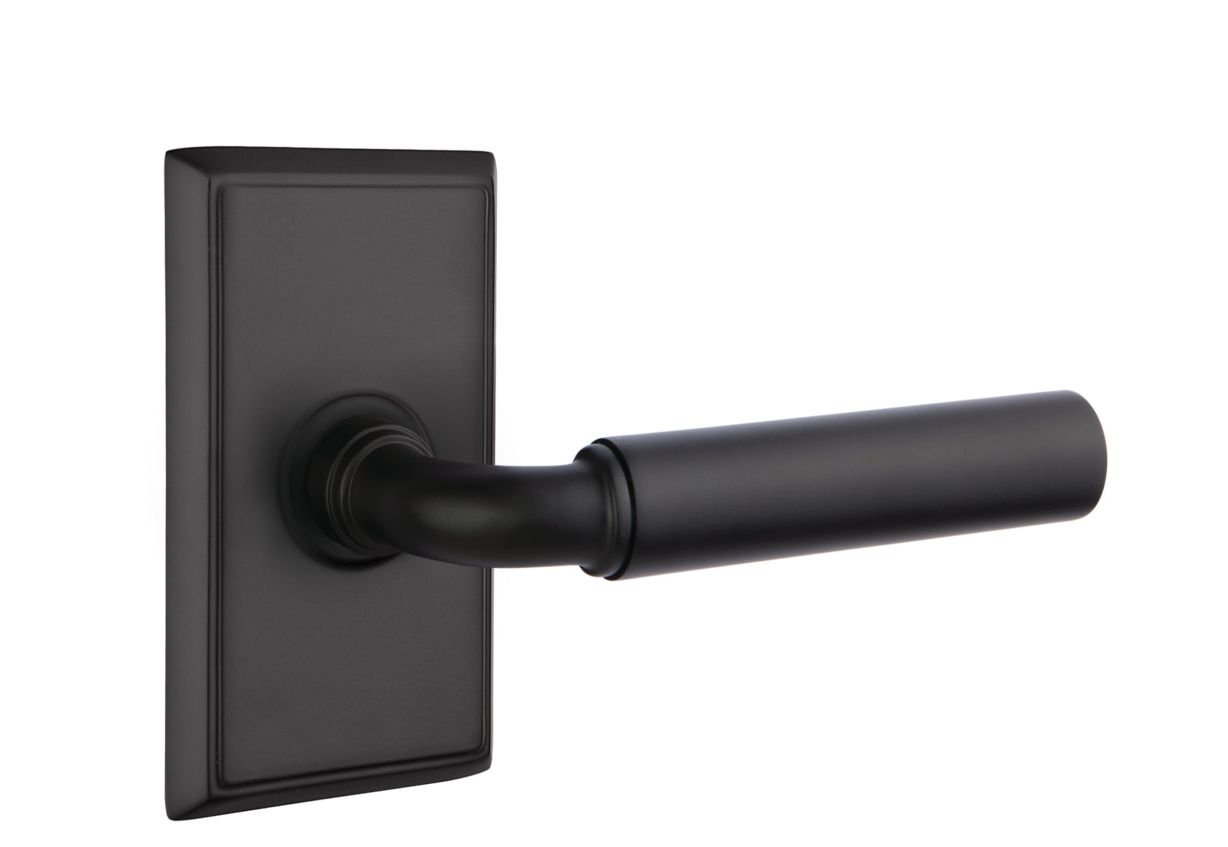 Emtek Manning Lever with Rectangular Rosette - Classic Brass
