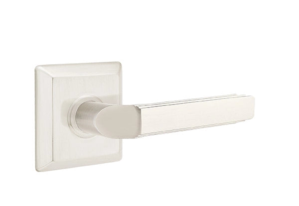 Emtek Milano Lever with Quincy Rosette - Classic Brass
