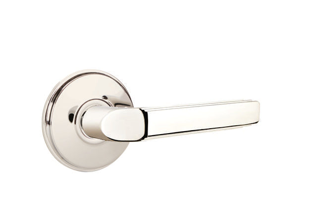 Emtek Milano Lever with Watford Rosette - Classic Brass