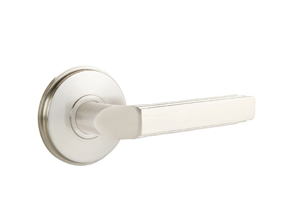 Emtek Milano Lever with Watford Rosette - Classic Brass