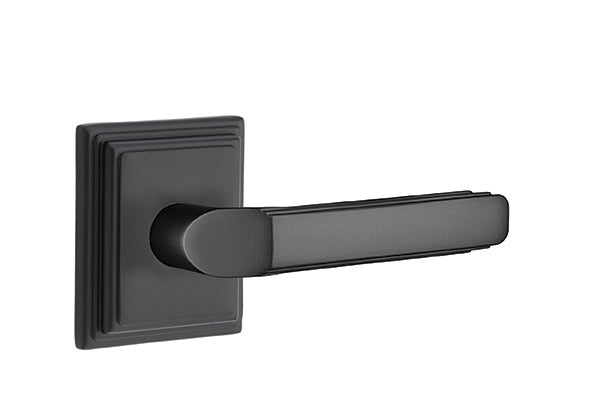Emtek Milano Lever with Wilshire Rosette - Classic Brass