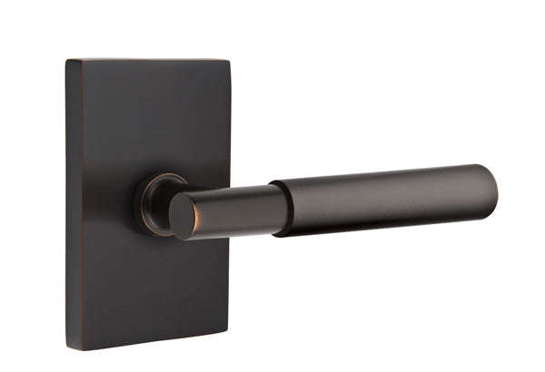 Emtek Myles Lever with Modern Rectangular Rosette