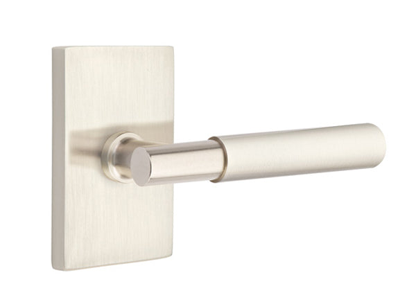 Emtek Myles Lever with Modern Rectangular Rosette