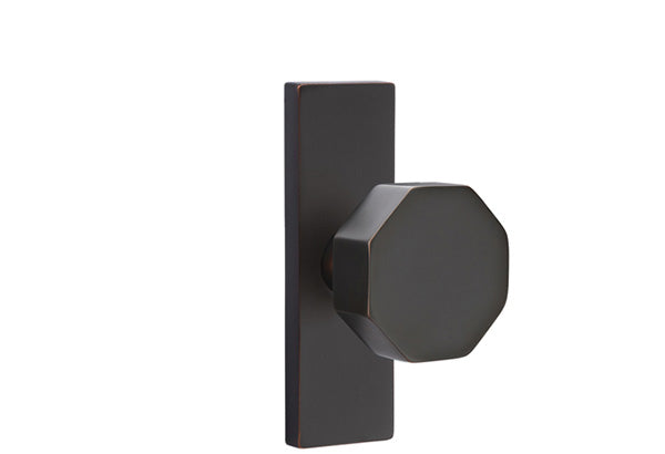 Emtek Stretto Narrow Trim Locksets with Octagon Knob