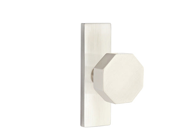 Emtek Stretto Narrow Trim Locksets with Octagon Knob