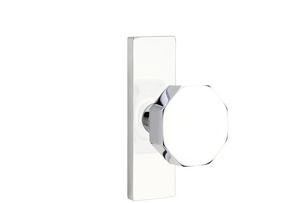 Emtek Stretto Narrow Trim Locksets with Octagon Knob