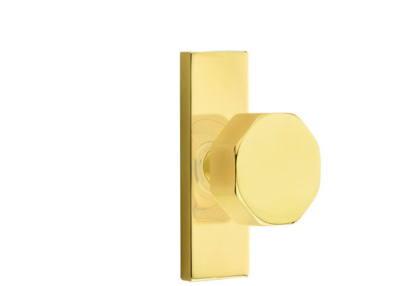 Emtek Stretto Narrow Trim Locksets with Octagon Knob