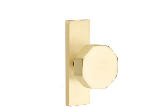 Emtek Stretto Narrow Trim Locksets with Octagon Knob