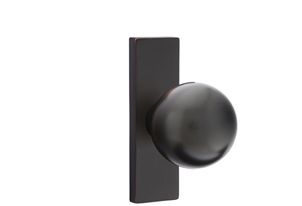 Emtek Stretto Narrow Trim Locksets with Orb Knob