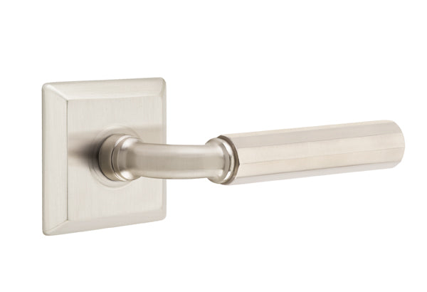 Emtek Select R-Bar Faceted Lever Quincy Rosette
