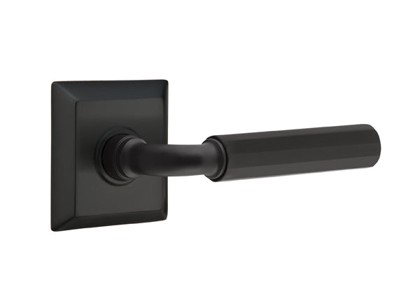 Emtek Select R-Bar Faceted Lever Quincy Rosette