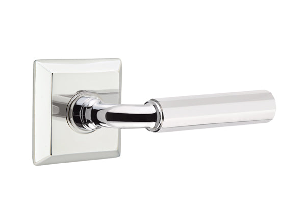 Emtek Select R-Bar Faceted Lever Quincy Rosette