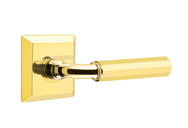 Emtek Select R-Bar Faceted Lever Quincy Rosette