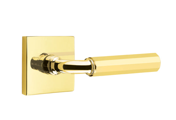 Emtek Select R-Bar Faceted Lever Square Rosette