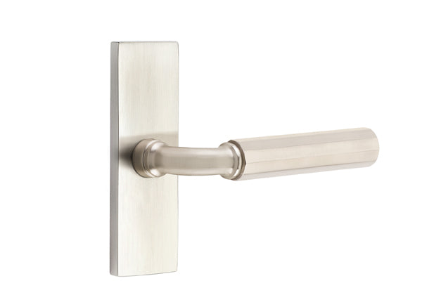 Emtek Stretto Narrow Trim Locksets with R-Bar Faceted Lever