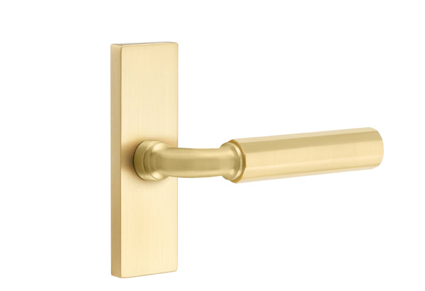 Emtek Stretto Narrow Trim Locksets with R-Bar Faceted Lever